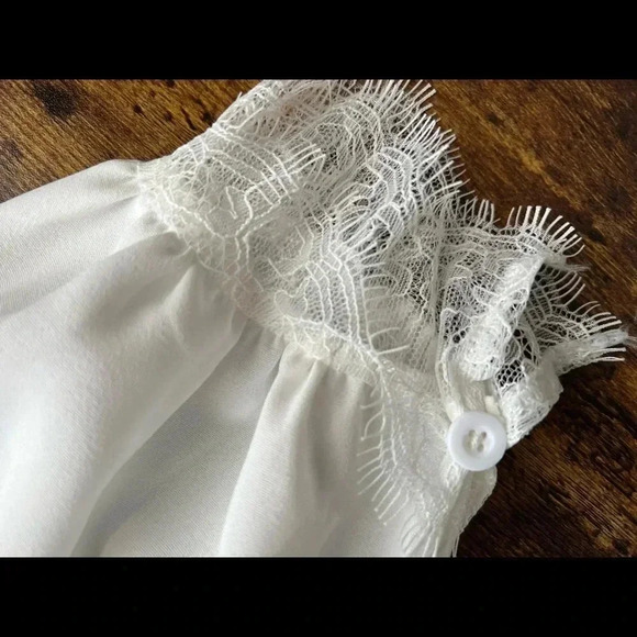 Womens cold shoulder chiffon blouse - Picture 7 of 10